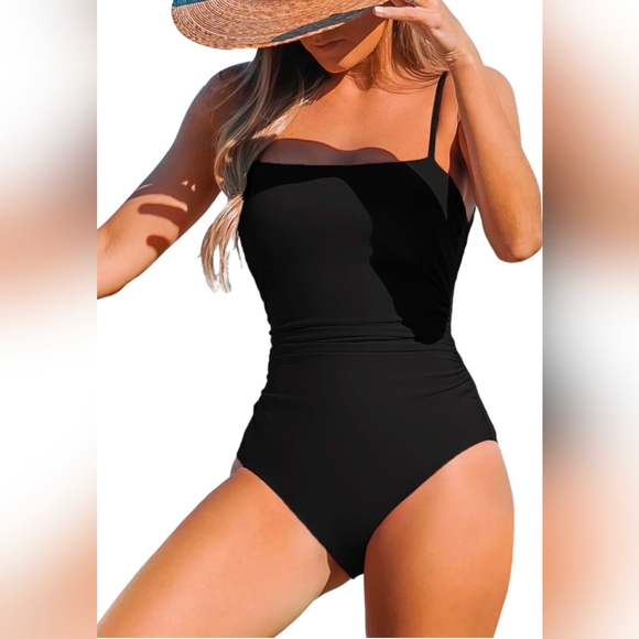 Cupshe Other - CUPSHE Swimsuit Square Neck Cutout Back Tummy Control Size Large Brand New.